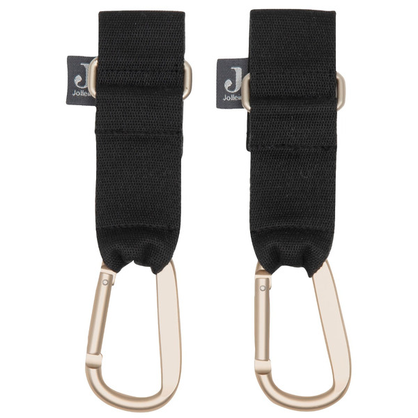 Jollein Zwart Tassenhaak voor Kinderwagen