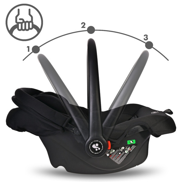 Lorelli Reya Black 3-in-1 Kinderwagen incl. Autostoel 1002195-2401