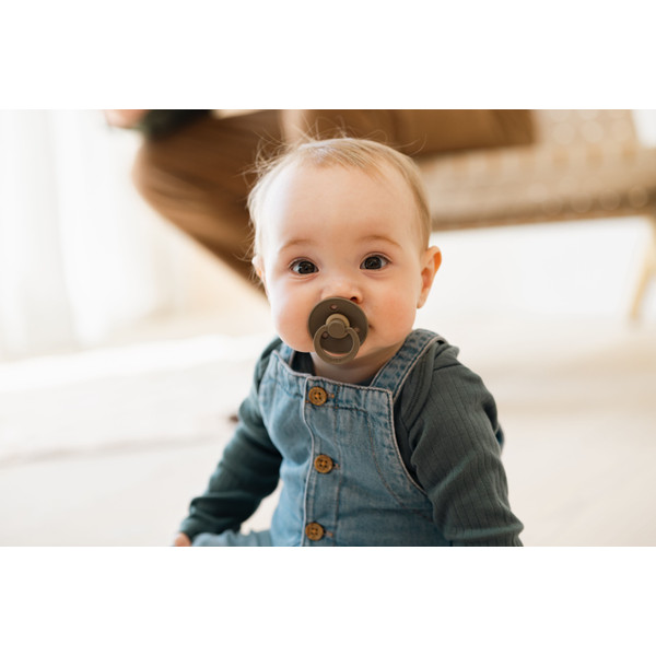 Bibs Dark Oak 0-6 mnd Fopspeen 100243C