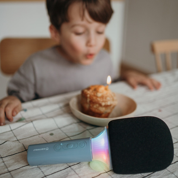 Kidywolf Kidymic Blue Bluetooth LED Microfoon KIDYMIC-BU