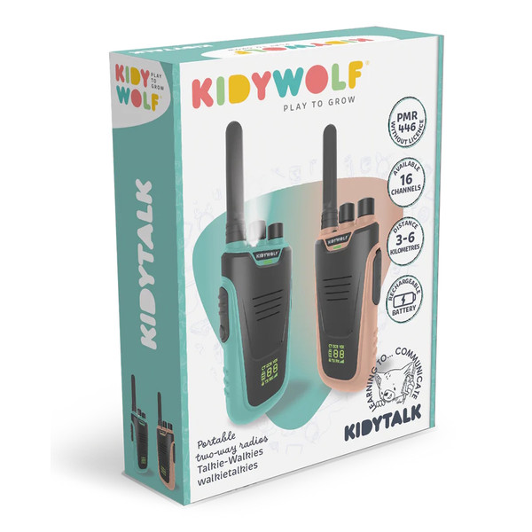 Kidywolf Kidytalk Nude/Green 2 stuks Walkie Talkies KIDYTALK-NC