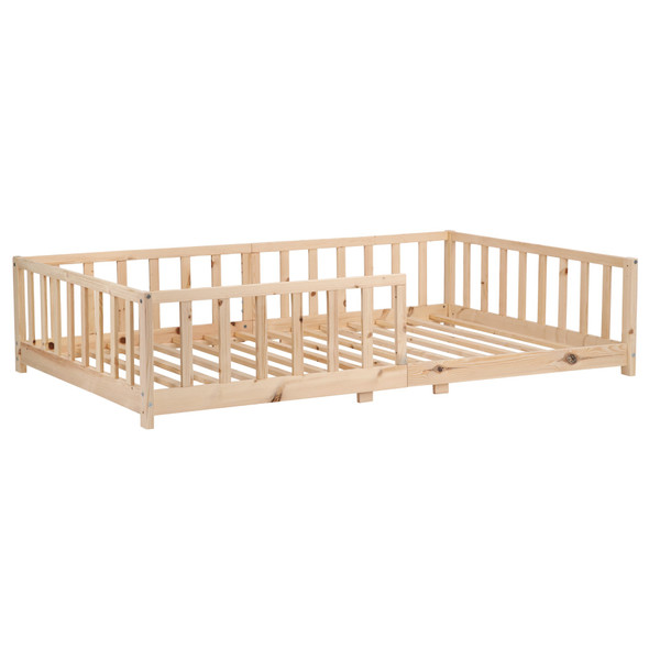 Kukka 120 x 190/200 cm Naturel Houten Vloerbed