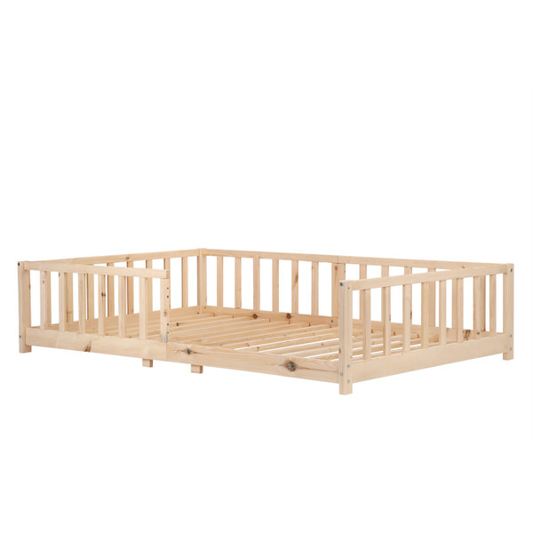 Kukka 120 x 190/200 cm Naturel Houten Vloerbed