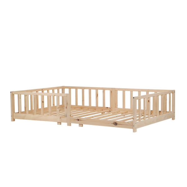 Kukka 120 x 190/200 cm Naturel Houten Vloerbed