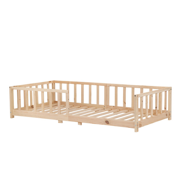 Kukka 90 x 190/200 cm Naturel Houten Vloerbed