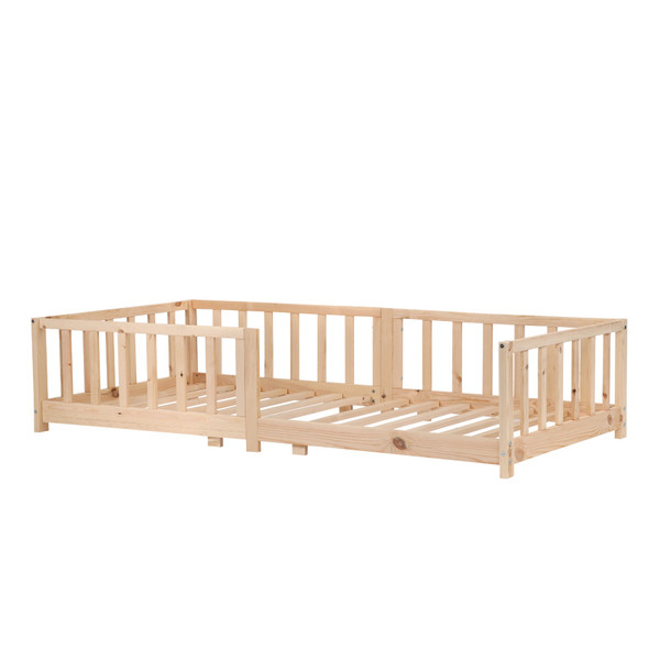 Kukka 90 x 190/200 cm Naturel Houten Vloerbed