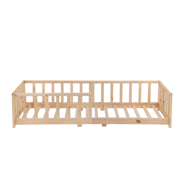 Kukka 90 x 190/200 cm Naturel Houten Vloerbed
