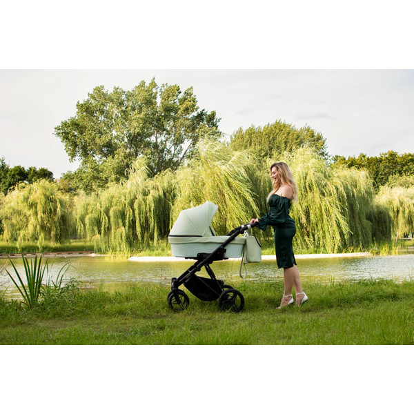 Kunert Lazzio Black Eco-Leather 2-in-1 Kinderwagen LAZ-11-BLACK