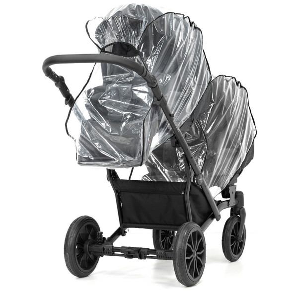 Kunert Booster Black Graphite Tandem Duowagen met 2 Autostoelen