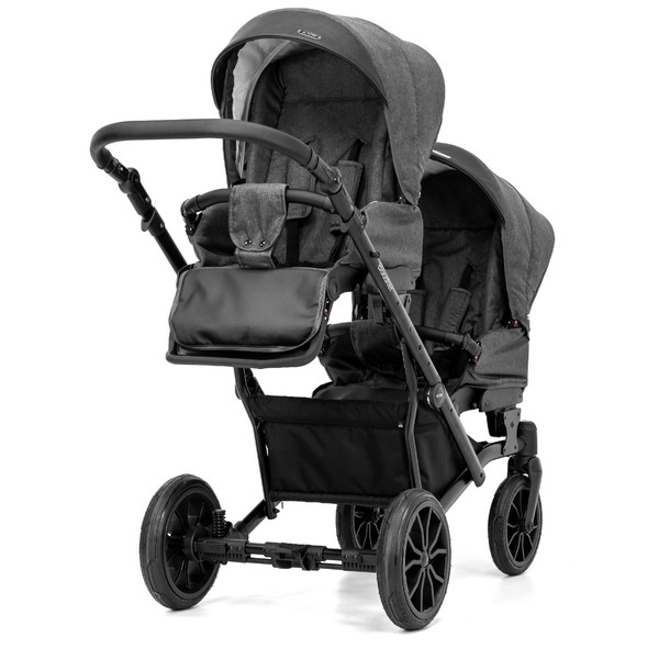 Kunert Booster Black Graphite Tandem Duowagen met 2 Autostoelen