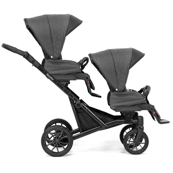 Kunert Booster Black Graphite Tandem Duowagen met 2 Autostoelen