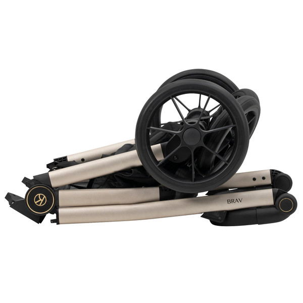 Kunert Brav Black/Champagne 2-in-1 Kinderwagen BR-01