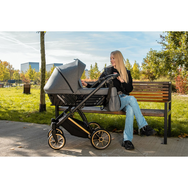 Kunert Ivento Premium Gold Deep Black 2-in-1 Kinderwagen IVE-12-GOLD
