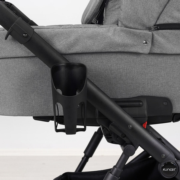 Kunert Lazzio Black Eco-Leather 2-in-1 Kinderwagen LAZ-11-BLACK