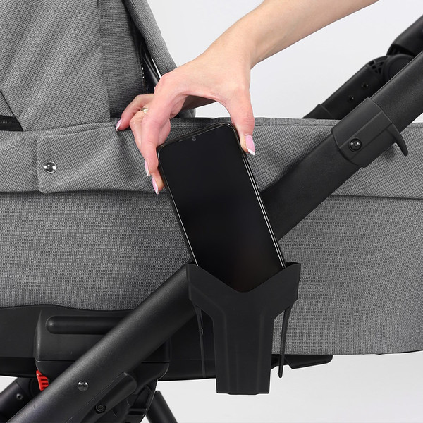 Kunert Lazzio Black Eco-Leather 2-in-1 Kinderwagen LAZ-11-BLACK