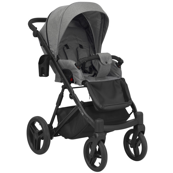 Kunert Lazzio Black Eco-Leather 2-in-1 Kinderwagen LAZ-11-BLACK