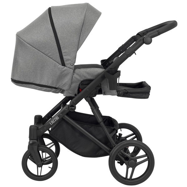 Kunert Lazzio Black Eco-Leather 2-in-1 Kinderwagen LAZ-11-BLACK