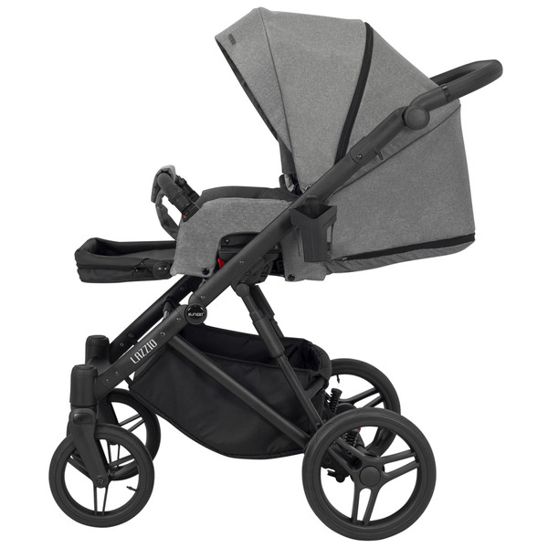 Kunert Lazzio Black Eco-Leather 2-in-1 Kinderwagen LAZ-11-BLACK