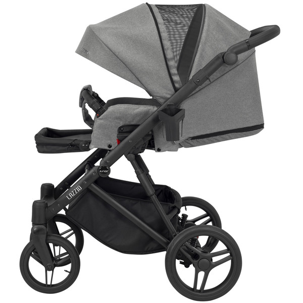 Kunert Lazzio Black Eco-Leather 2-in-1 Kinderwagen LAZ-11-BLACK