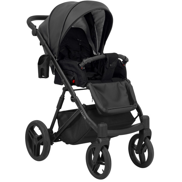 Kunert Lazzio Black Eco-Leather 2-in-1 Kinderwagen LAZ-11-BLACK