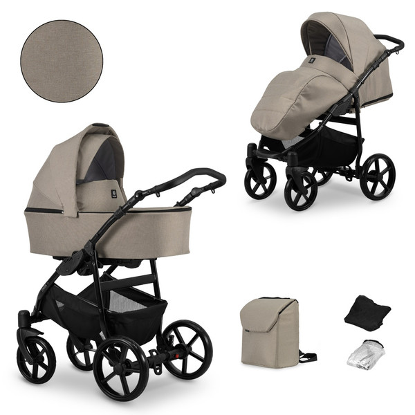 Kunert Mata Black Mocca 2-in-1 Combi Kinderwagen MATA-02-BLACK