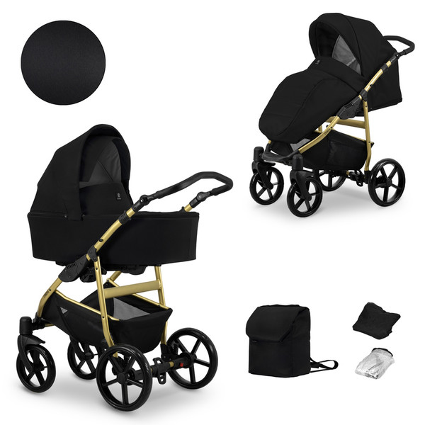 Kunert Mata Gold Black 2-in-1 Combi Kinderwagen MATA-10-GOLD