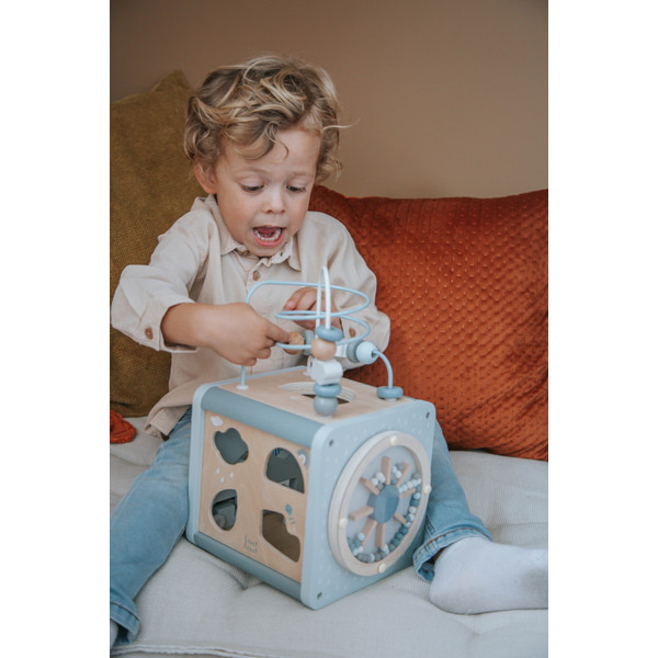 Label Label Nougat Houten Activiteitenkubus LLWT-37131