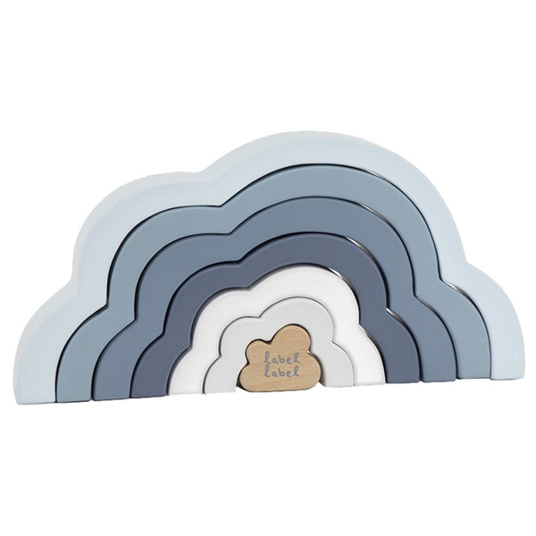 Label Label Cloud Blauw Houten Regenboog Puzzel LLWT-25293