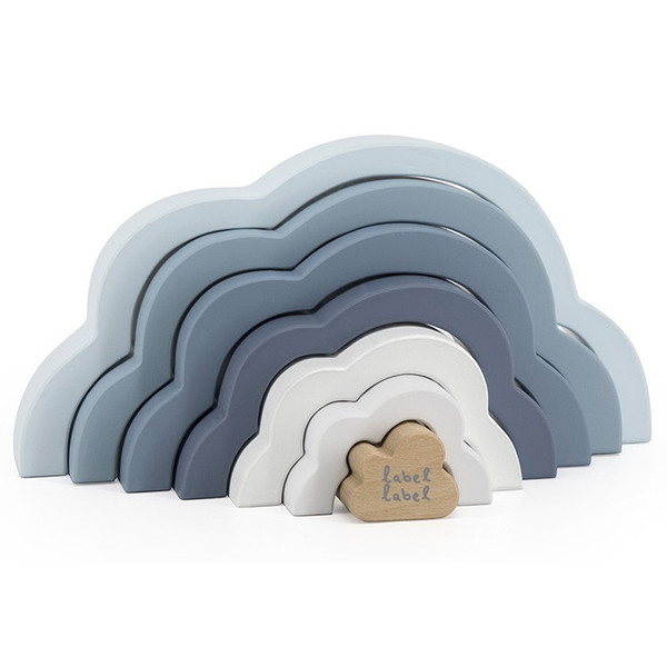 Label Label Cloud Blauw Houten Regenboog Puzzel LLWT-25293