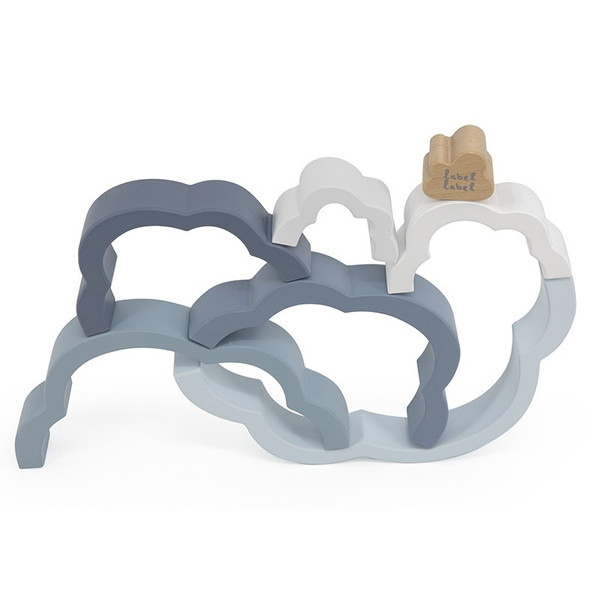 Label Label Cloud Blauw Houten Regenboog Puzzel LLWT-25293