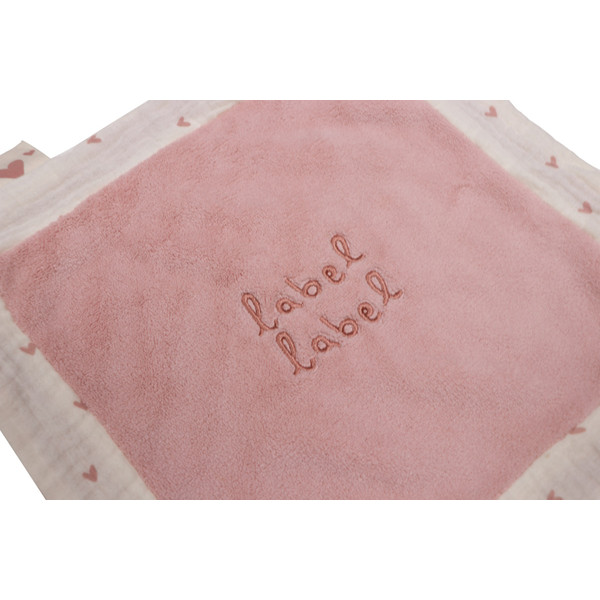 Label Label Hartjes Roze Knuffeldoekje LLPL-02690