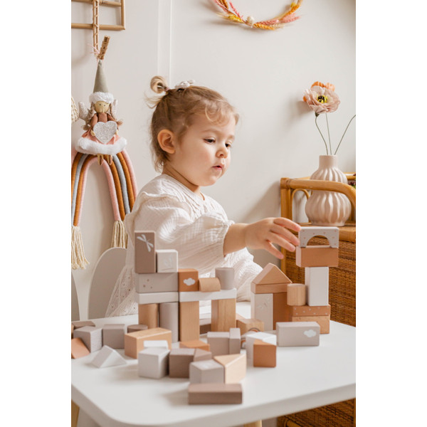 Label Label Nougat 50 stuks Houten Blokken LLWT-37100