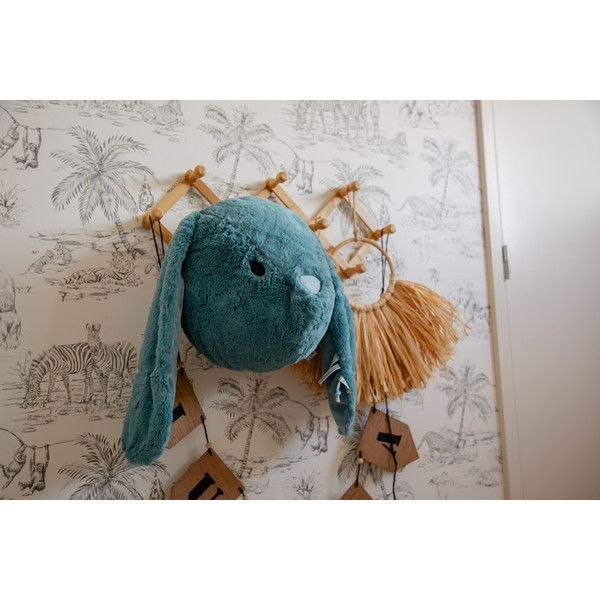 Label Label Rabbit Rosa Blauw Muurdecoratie LLPL-04236