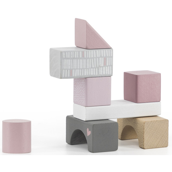 Label Label Roze 50 stuks Houten Blokken LLWT-25347