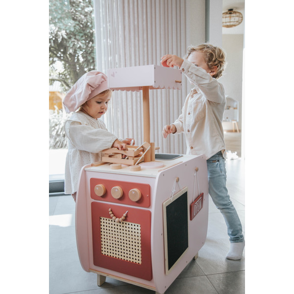 Label Label Roze Houten Bistro Keuken LLWT-34741