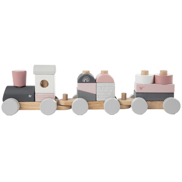 Label Label Roze Houten Speelgoed Trein LLWT-25163