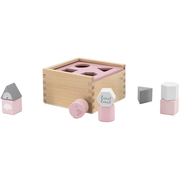 Label Label Roze Houten Vormenstoof LLWT-25040