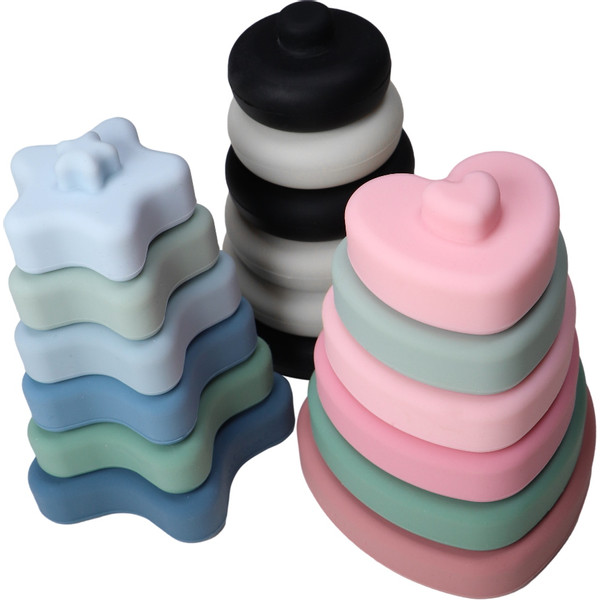 Label Label Zwart/Wit Silicone Stapeltoren LLST-15379