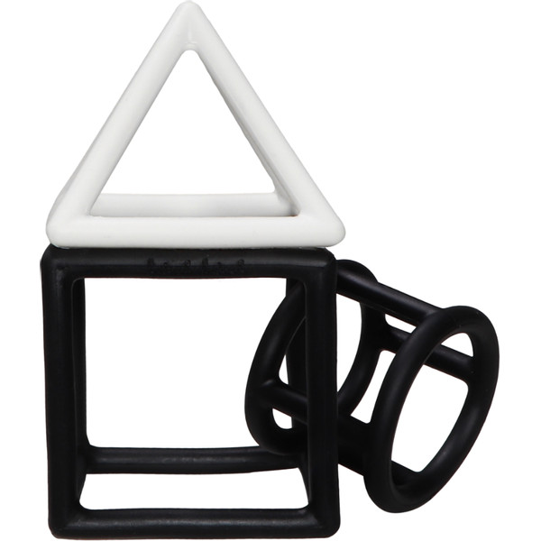 Label Label Zwart/Wit 3 stuks Geometrische Silicone Bijtringen LLST-15317