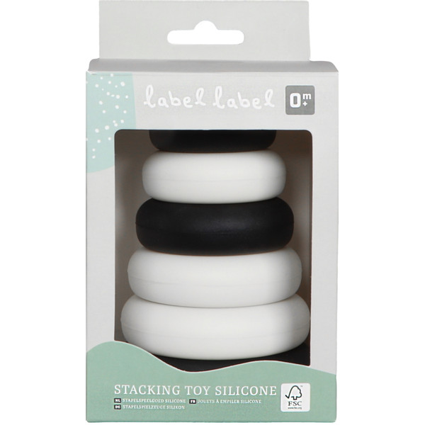 Label Label Zwart/Wit Silicone Stapeltoren LLST-15379