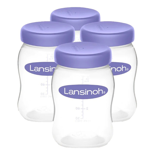 Lansinoh 4 x 160 ml Natural Wave Bewaarflesjes voor Moedermelk 20517