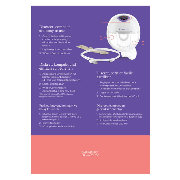 Lansinoh Hands-Free Elektrische Borstkolf 54072