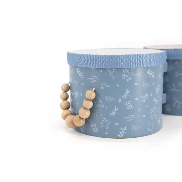 Label Label Blauw Houten Bongo's LLWT-04427