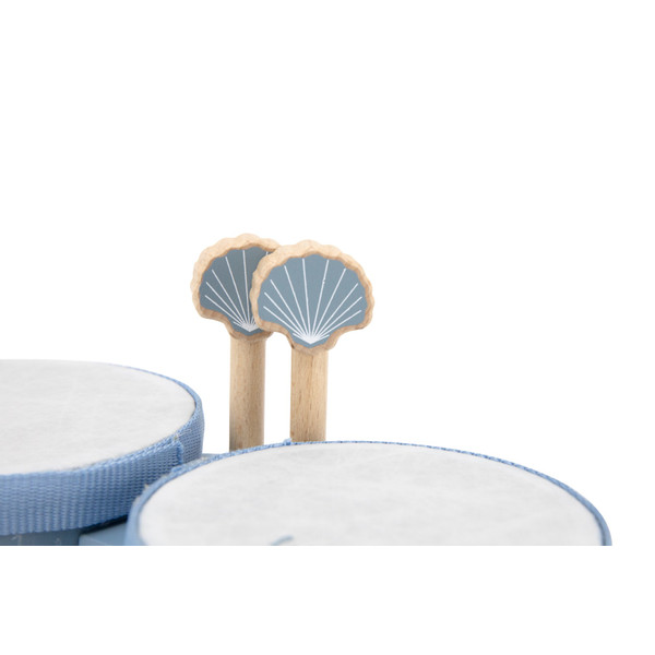 Label Label Blauw Houten Bongo's LLWT-04427