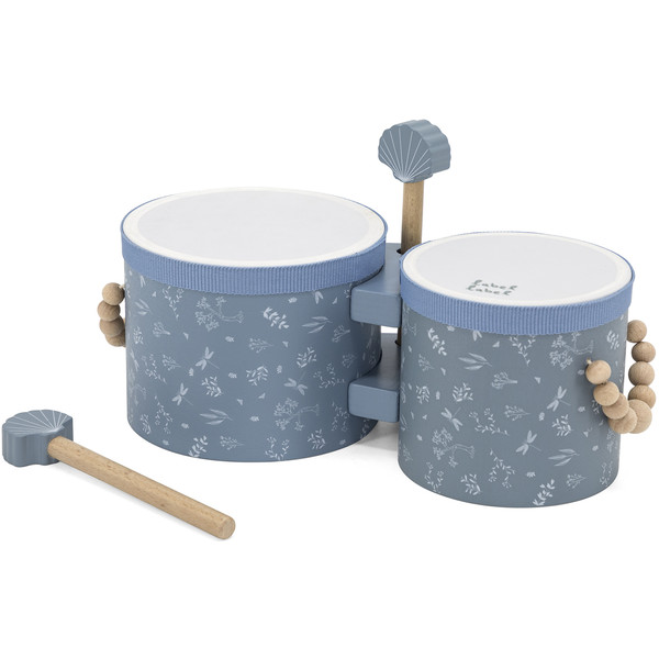 Label Label Blauw Houten Bongo's LLWT-04427