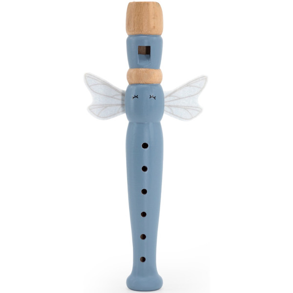 Label Label Blauw Houten Fluit LLWT-04434