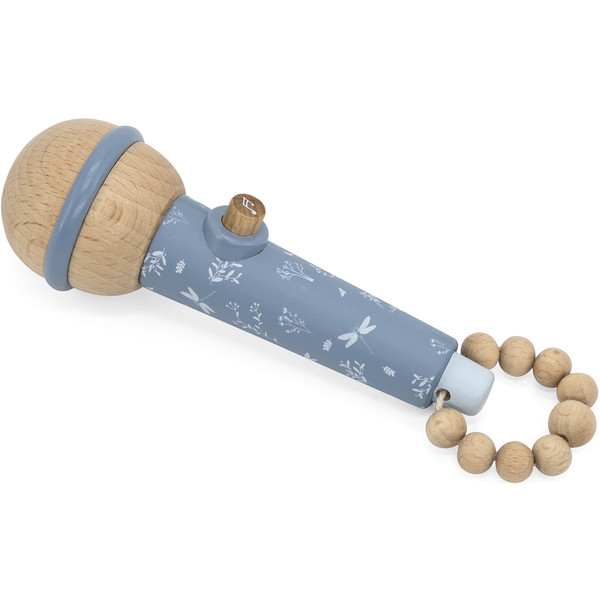 Label Label Blauw Houten Microfoon LLWT-04458