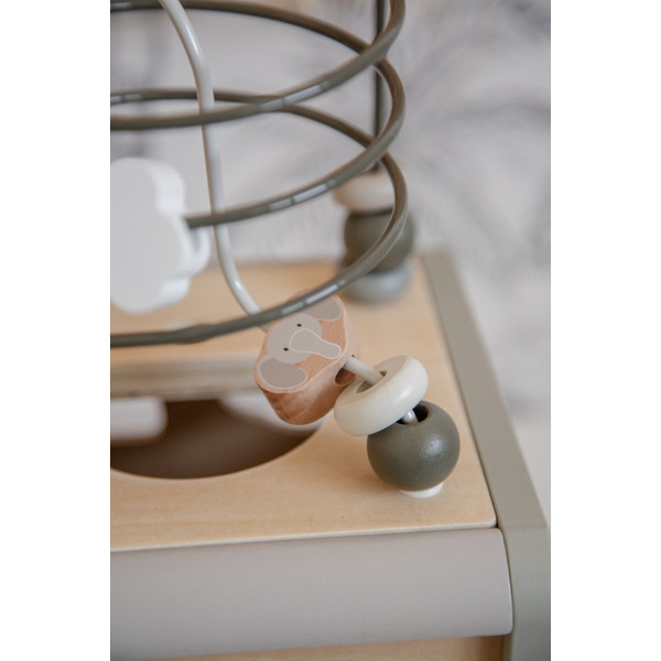 Label Label Olijfgroen Houten Activiteitenkubus LLWT-10237