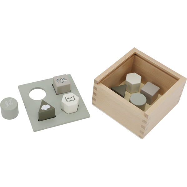 Label Label Olijfgroen Houten Vormenstoof LLWT-10268