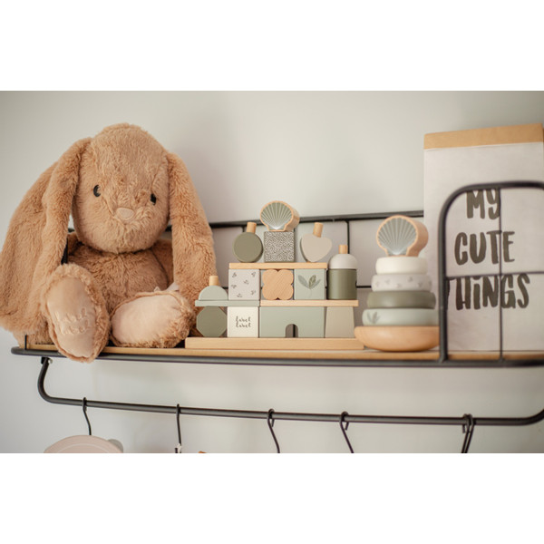 Label Label Olijfgroen Houten Blokken LLWT-10282